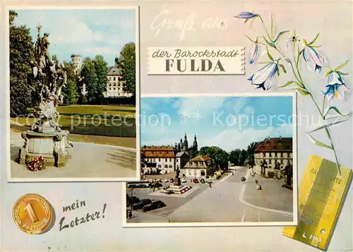 AK / Ansichtskarte Fulda Denkmal Statue Platz Barockstadt Kat. Fulda