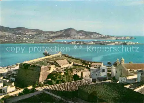 AK / Ansichtskarte Ibiza Islas Baleares Alt Vila al fondo Talamanca Kat. Ibiza