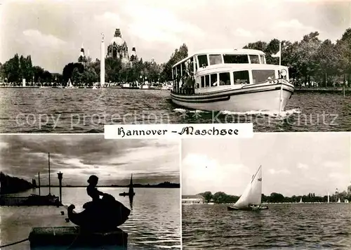 AK / Ansichtskarte Hannover Maschsee Fahrgastschiff Skulptur Kat. Hannover