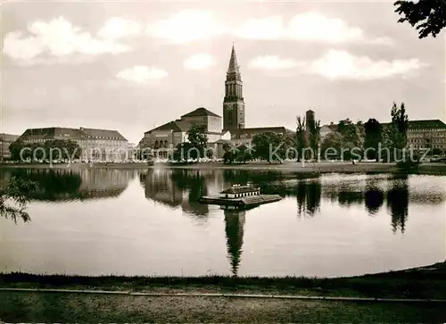 AK / Ansichtskarte Kiel Rathaus und Stadttheater Kat. Kiel