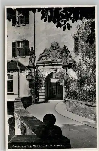 AK / Ansichtskarte Gundelsheim Neckar Schloss Horneck Portal