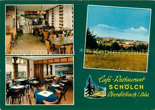 AK / Ansichtskarte Oberdielbach Cafe Restaurant Schoelch Kat. Waldbrunn