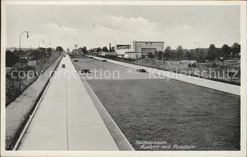 AK / Ansichtskarte Autobahn Reichsautobahn Ausfahrt Mannheim Kat. Autos