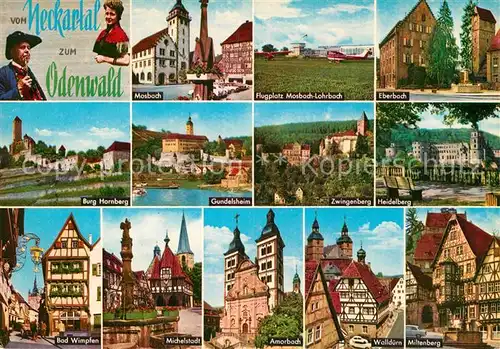 AK / Ansichtskarte Mosbach Baden Burg Hornberg Bad Wimpfen Michelstadt Amorbach Miltenberg Eberbach Kat. Mosbach