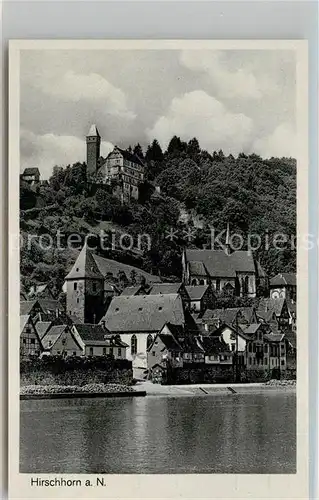 AK / Ansichtskarte Hirschhorn Neckar Teilansicht Burg Kirche Kat. Hirschhorn (Neckar)