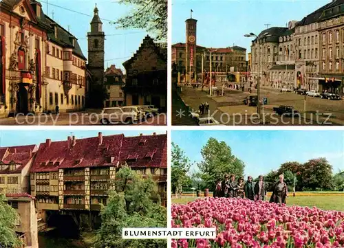 AK / Ansichtskarte Erfurt Platz der DSF Bahnhofsvorplatz Interhotel Erfurter Hof Kraemerbruecke iga Gartenbauausstellung Kat. Erfurt