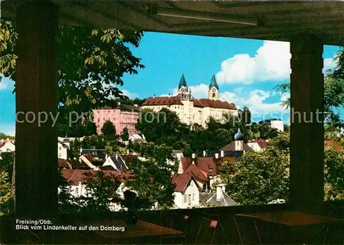 AK / Ansichtskarte Freising Oberbayern Blick vom Lindenkeller auf den Domberg Kat. Freising