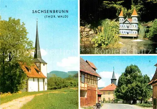 AK / Ansichtskarte Sachsenbrunn Kirche Zur Waltersruh Alte Linde Kat. Sachsenbrunn