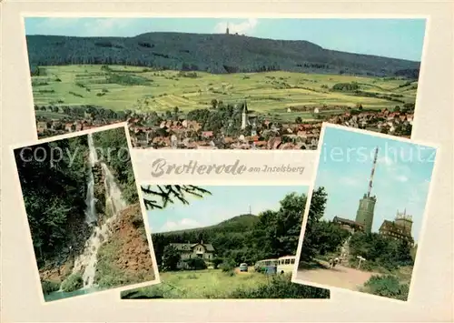 AK / Ansichtskarte Brotterode Panorama Trusetaler Wasserfall Inselsberg Hotel Grenzwiese Sender Kat. Brotterode