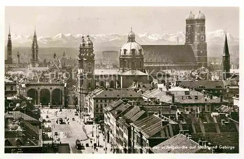 AK / Ansichtskarte Muenchen Stadtblick von der Ludwigskirche Kat. Muenchen