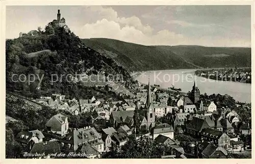 AK / Ansichtskarte Braubach Rhein mit Marksburg Kat. Braubach