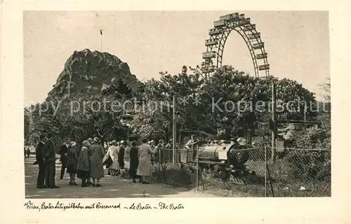 AK / Ansichtskarte Wien Prater Riesenrad Dampflok Kat. Wien