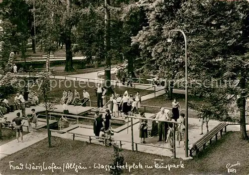 AK / Ansichtskarte Woerishofen Bad Wassertretplatz im Kurpark Kat. Bad Woerishofen