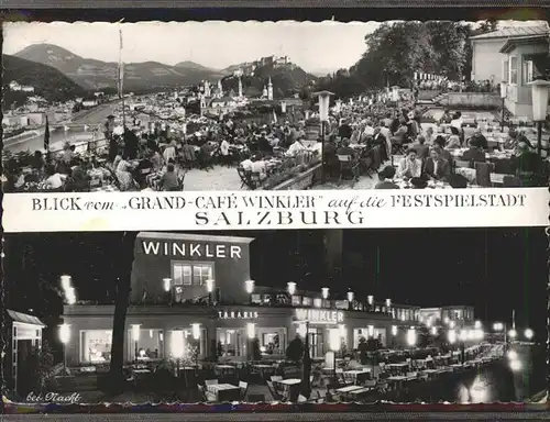 AK / Ansichtskarte Salzburg Oesterreich Blick vom Grand Cafe Winkler auf Festspierlstadt Kat. Salzburg