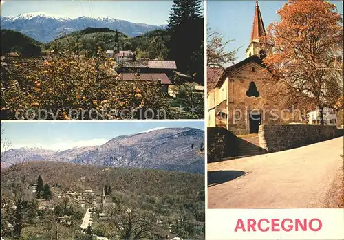 AK / Ansichtskarte Arcegno Ortspartie mit Kirche Landschaft Alpen Kat. Arcegno