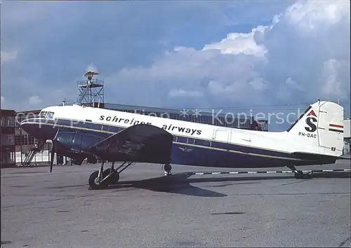 AK / Ansichtskarte Flugzeuge Zivil Schreiner Airways Douglas C 47A PH DAC  Kat. Airplanes Avions