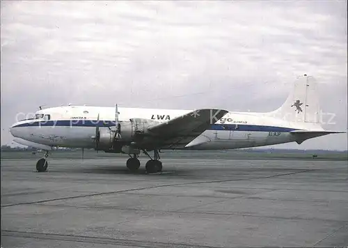 AK / Ansichtskarte Flugzeuge Zivil LWA Cargo Douglas C54E EL AJP C N 27289 Kat. Airplanes Avions