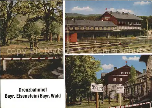 AK / Ansichtskarte Bayerisch Eisenstein Landesgrenze Grenzbahnhof Grenzposten Kat. Bayerisch Eisenstein