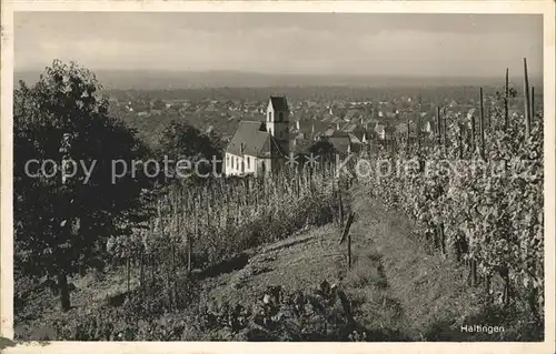 AK / Ansichtskarte Haltingen Panorama Kirche Kat. Weil am Rhein