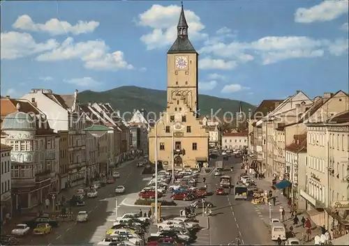 AK / Ansichtskarte Deggendorf Donau Stadtplatz Rathaus Kat. Deggendorf