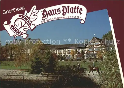 AK / Ansichtskarte Attendorn Sporthotel Haus Platte Kat. Attendorn