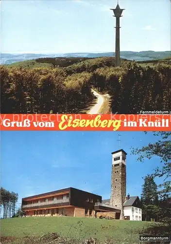 AK / Ansichtskarte Kirchheim Hessen Berggasthof Eisenberg Fernmeldeturm Borgmannturm Kat. Kirchheim