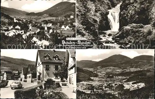 AK / Ansichtskarte Baden Baden Panorama Wasserfall Teilansicht Total Kat. Baden Baden