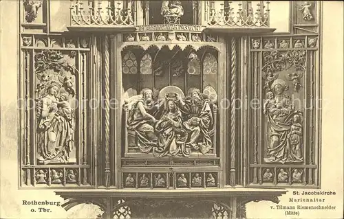 AK / Ansichtskarte Rothenburg Tauber Marienaltar St Jacobskirche Kat. Rothenburg ob der Tauber