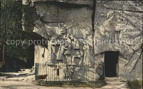 AK / Ansichtskarte Externsteine im Teutoburger Wald Kreuzesabnahme Relief Kat. Detmold