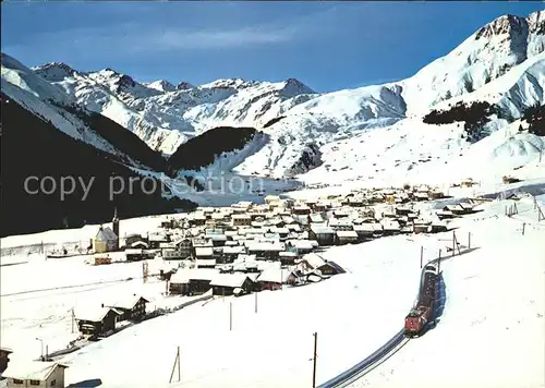 AK / Ansichtskarte Sedrun Milez Piz Badus Eisenbahn  Kat. Sedrun