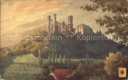 AK / Ansichtskarte Balduinstein Schloss Schaumburg Kuenstlerkarte G. Rothgeb.  Kat. Balduinstein