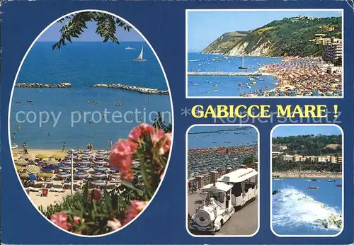 AK / Ansichtskarte Gabicce Mare Spiaggia Strand Riviera Adriatica Touristenbahn Kat. Italien