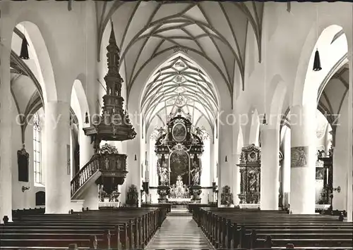 AK / Ansichtskarte Hoechstaedt Donau Stadtpfarrkirche Inneres Kat. Hoechstaedt a.d.Donau