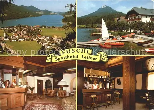 AK / Ansichtskarte Fuschl See Salzkammergut Sporthotel Leitner Rezeption Bar Kat. Fuschl am See