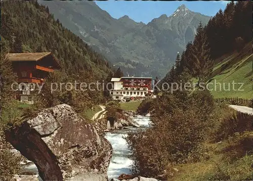 AK / Ansichtskarte Mayrhofen Zillertal Alpengasthof Zillergrund mit Brandbergkolm Kat. Mayrhofen