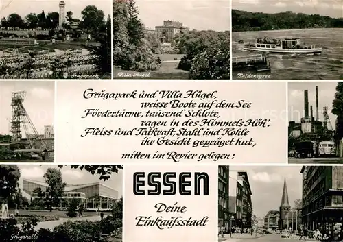 AK / Ansichtskarte Essen Bad Grugapark Villa Huegel Foerdertuerme Kettwiger Strasse Kat. Bad Essen