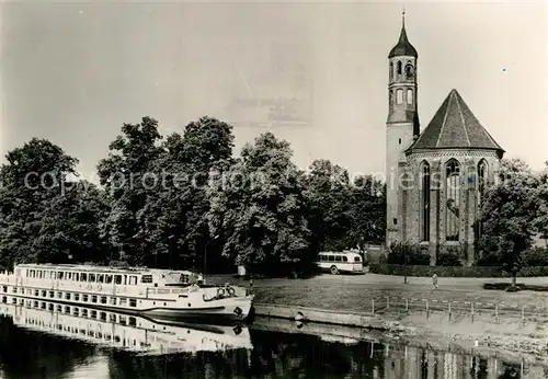 AK / Ansichtskarte Brandenburg Havel Johanniskirche Motorschiff Aktivist  Kat. Brandenburg