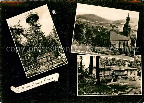 AK / Ansichtskarte Geising Erzgebirge Kohlhaukuppe Baude Turm  Kat. Geising Osterzgebirge