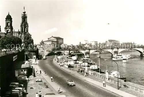 AK / Ansichtskarte Dresden Terrassenufer  Kat. Dresden Elbe