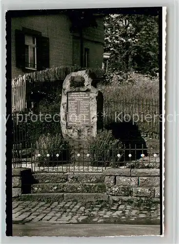 AK / Ansichtskarte Oberdielbach Denkmal Kat. Waldbrunn