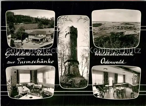 AK / Ansichtskarte Waldkatzenbach Gasthof Pension Turmschaenke Aussichtsturm Kat. Waldbrunn