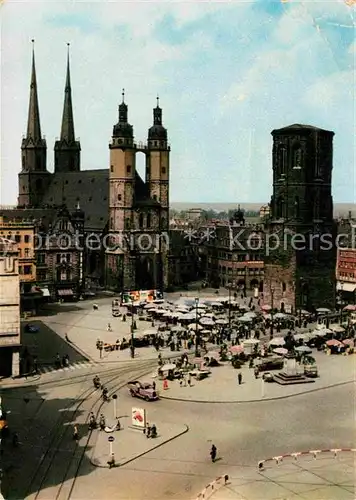 AK / Ansichtskarte Halle Saale Markt Kirche Kat. Halle