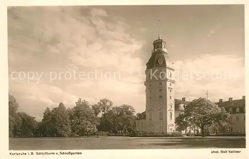 AK / Ansichtskarte Foto Kellner Rolf Nr. 6988 Karlsruhe Schlossturm  Kat. Fotografie