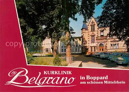 AK / Ansichtskarte Boppard Rhein Kurklinik Belgrano Kat. Boppard