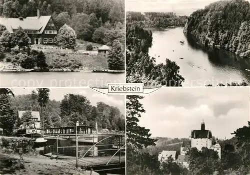 AK / Ansichtskarte Kriebstein Stadtansichten Burg Panorama Anlegestelle Kat. Kriebstein