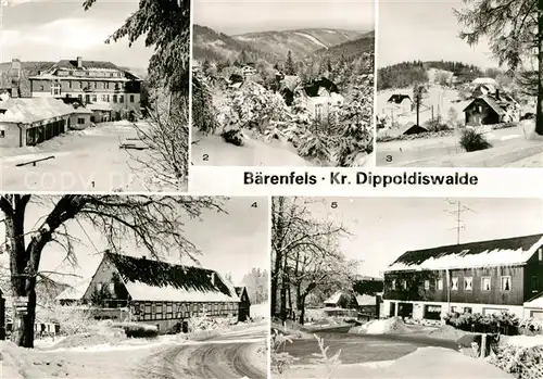 AK / Ansichtskarte Baerenfels Erzgebirge Erholungsheim Max Niklas Tal der Roten Weisseritz Hofehuebel Milchbar  Kat. Altenberg