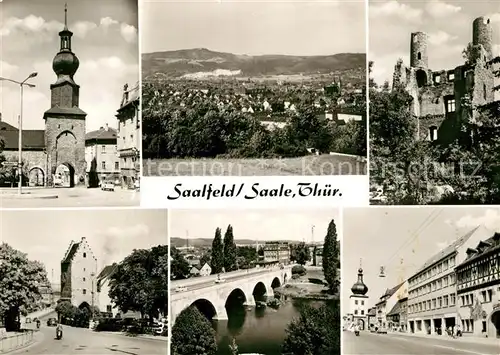 AK / Ansichtskarte Saalfeld Saale Oberes Tor Hoher Schwarm Saaltor Blankenburger Tor  Kat. Saalfeld