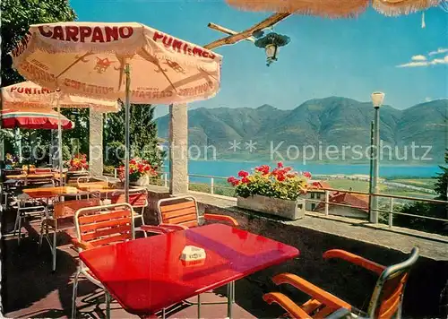 AK / Ansichtskarte Monti Locarno TI Hotel Post Terrasse Lago Maggiore Kat. Locarno