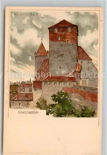 AK / Ansichtskarte Mutter K. Nuernberg Fuenfeckiger Turm Litho  Kat. Kuenstlerlitho