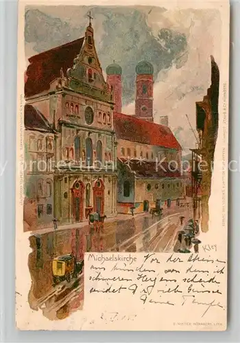 AK / Ansichtskarte Kley Michaelskirche Litho  Kat. Kuenstlerlitho